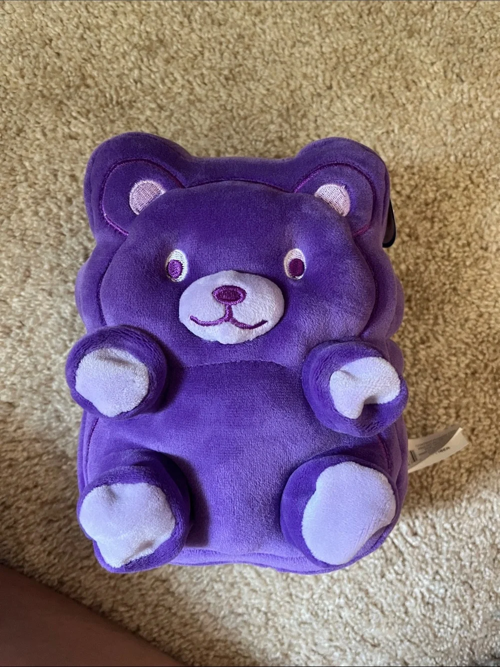 Plush Purple Bear Stuffed Animal - Soft Cuddly Toy - Picture 1 of 3